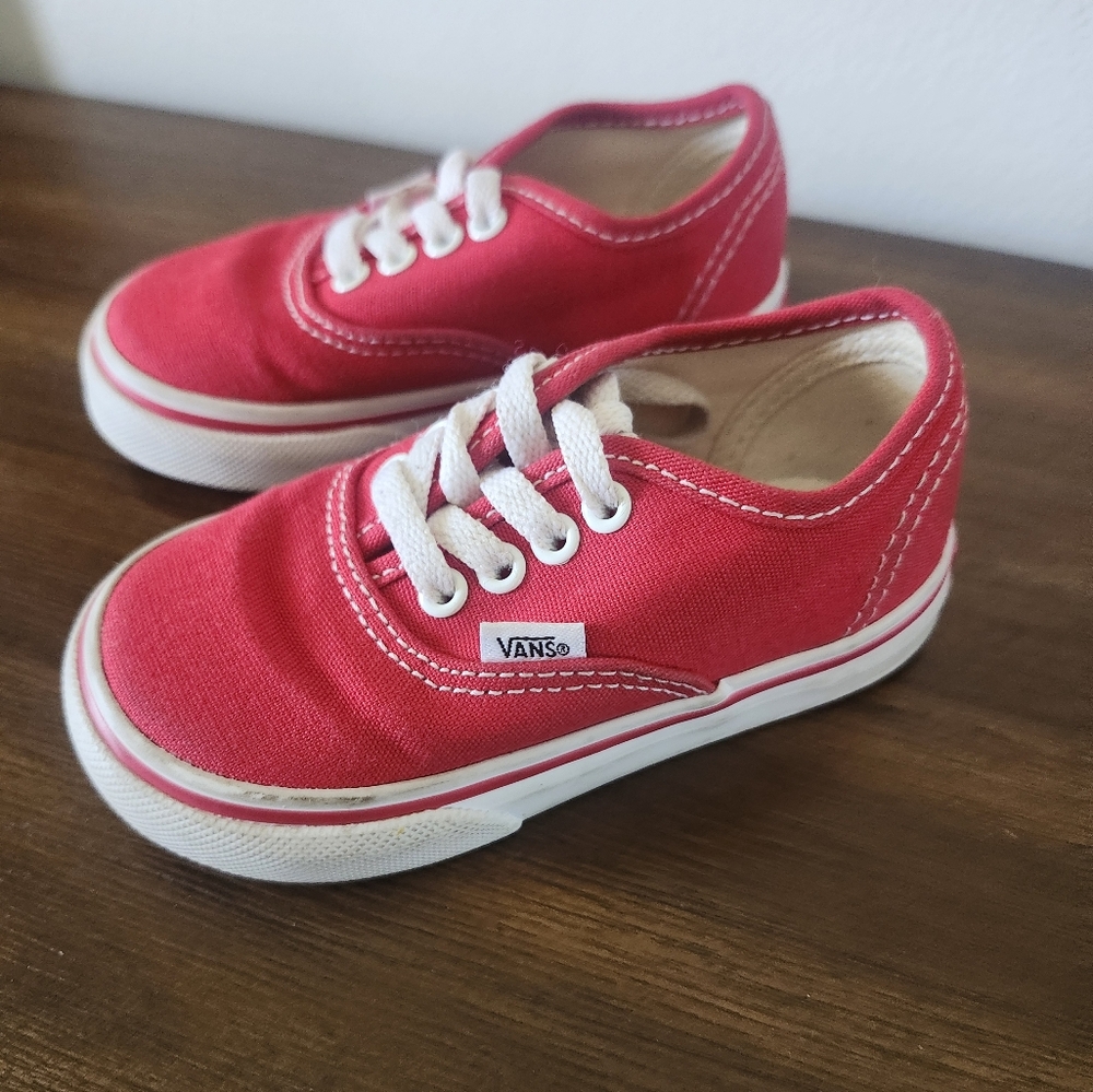 Vans Kids Bright Red Sneakers